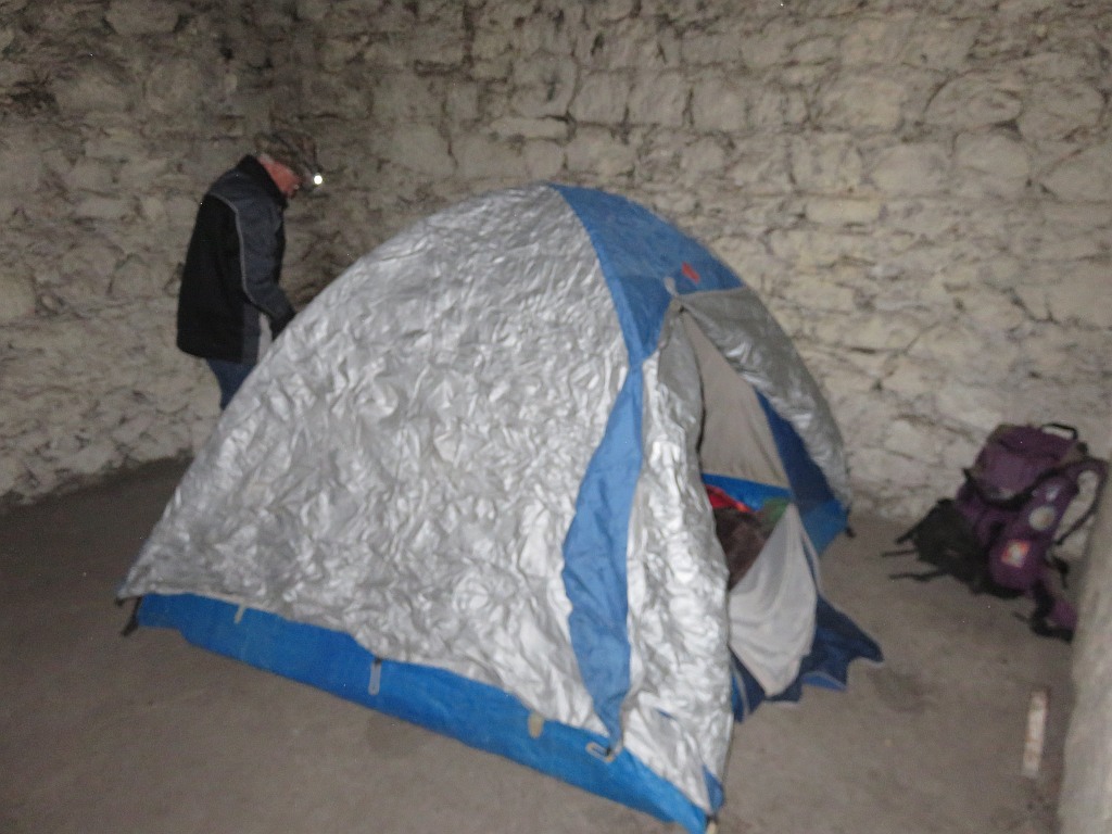 Sentinel 18 tent in the hut